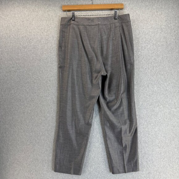 St John Womens Gray Trousers Pants Straight Leg‎ Wool Blend Office Slacks Size 8 - Picture 6 of 14